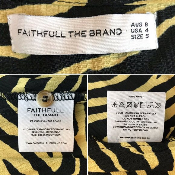 Faithfull The Brand Rafa Midi Dress Amaia Zebra - Picture 10 of 10